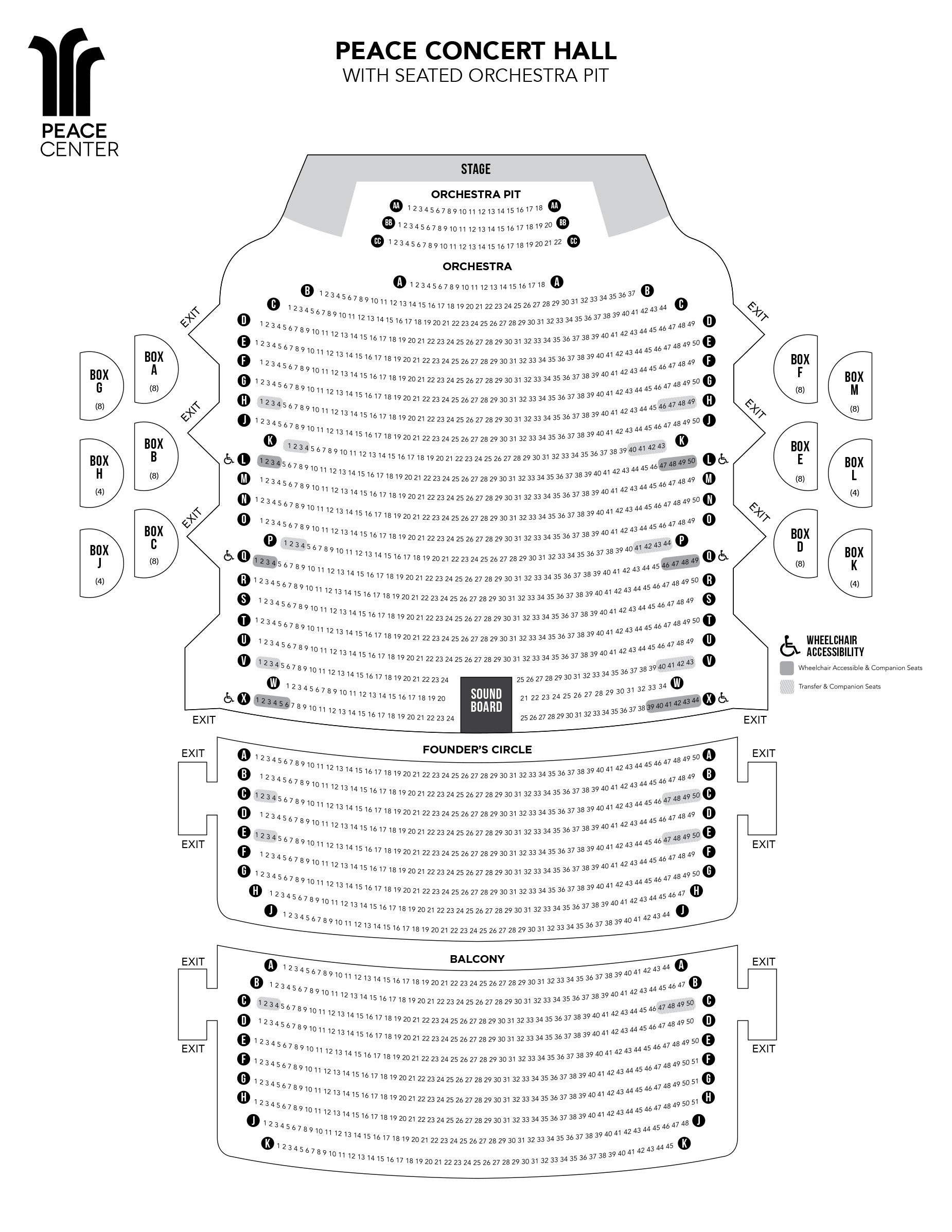 South Carolina Seating Chart