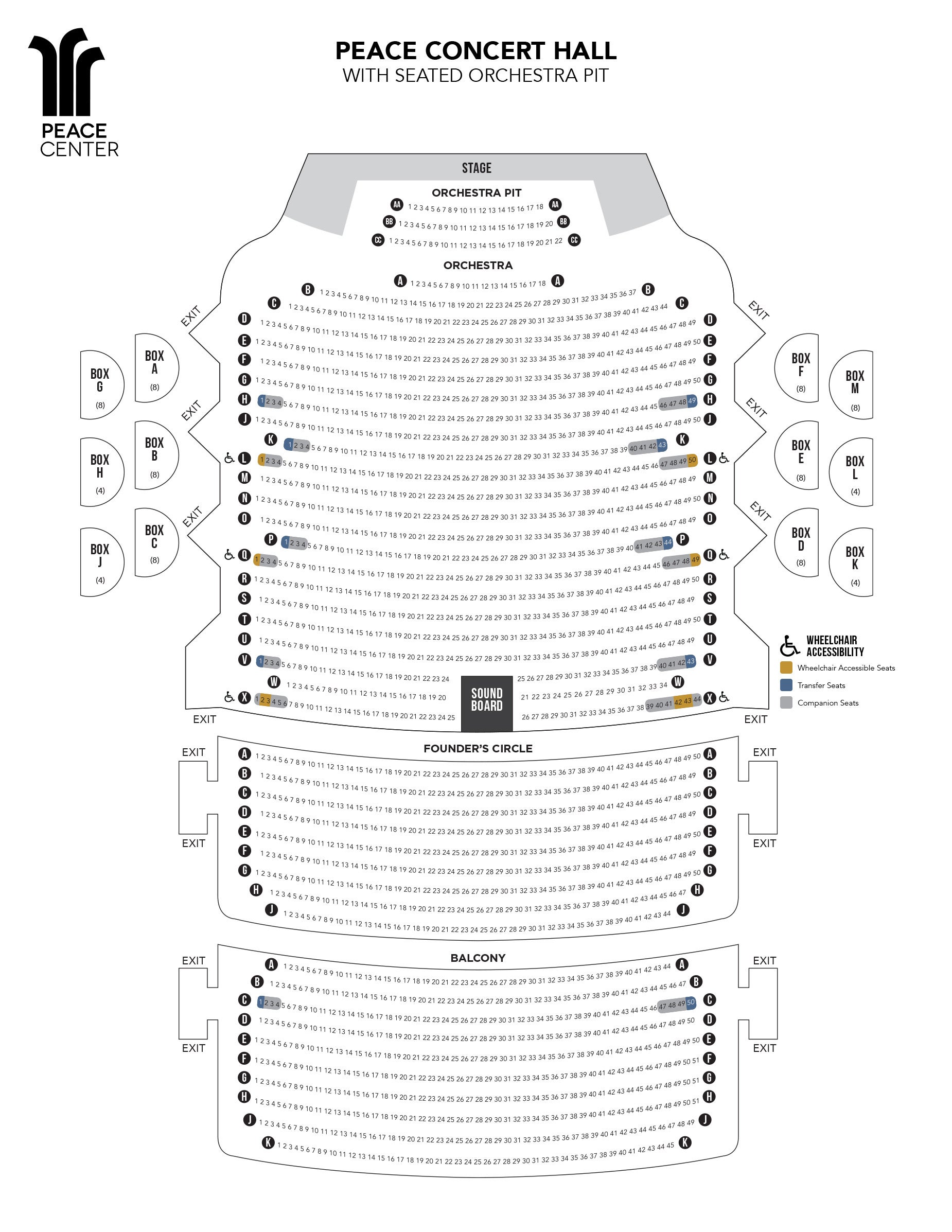 Seating Charts | Peace Center - Official Site